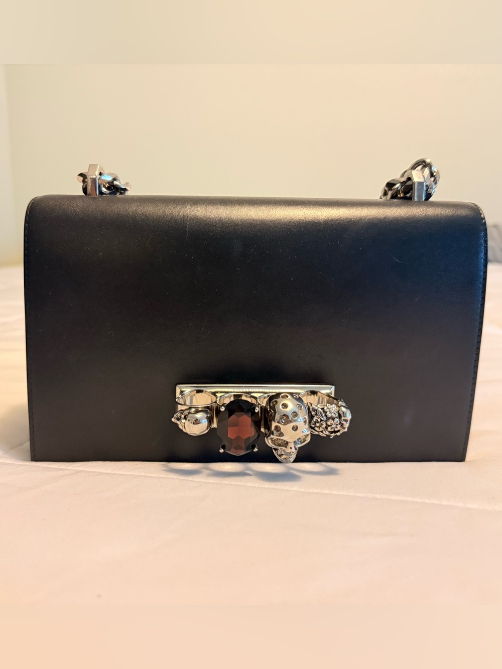 Alexander McQueen calfskin knuckle shoulder/crossbody bag